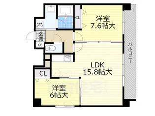 新大阪南グランドマンション【8階】の間取り