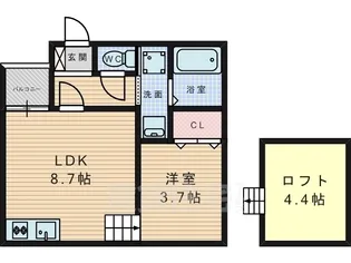 FERIO平安通【301号室】の間取り