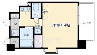 エステムコート京都烏丸3ジャパニズム【4階】の間取り