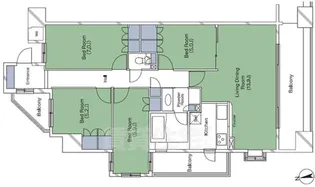 LaSante東白壁【4階】の間取り