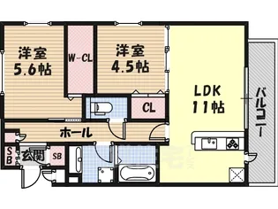 BLANC CLOCHE【1階】の間取り