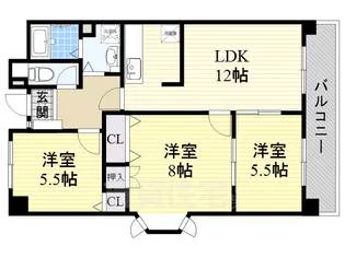 アビタシオン3【5階】の間取り