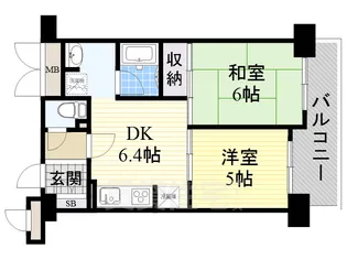 大阪府堺市堺区東湊町2丁【マンション】の間取り