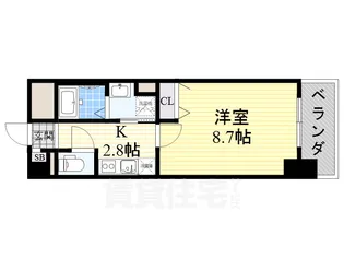 メルベーユ西淀【7階】の間取り