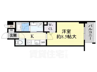 淀川ウエストタワー【2階】の間取り