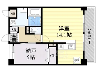 大阪府東大阪市長田3丁目【マンション】の間取り