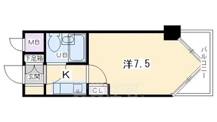 DETOM-1 三条通【5階】の間取り