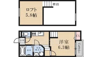 Creo日比野【1階】の間取り