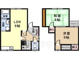 大阪府八尾市都塚1丁目【一戸建】の間取り