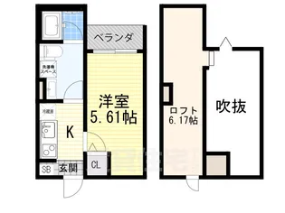 大阪府堺市堺区二条通【アパート】の間取り