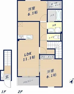 ソフテイルSIX【2階】の間取り