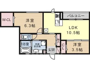 プレシャス【3階】の間取り