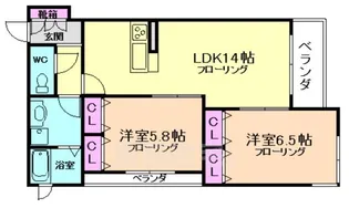シャーメゾンヴィオラ【2階】の間取り