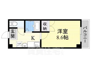 スタンドアップ野里【6階】の間取り