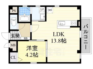グランレーヴ平安通NORTH【3階】の間取り