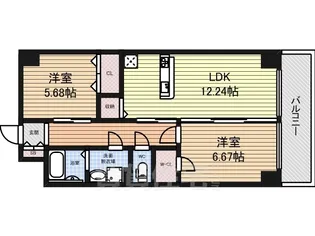 S-FORT鶴舞reale【5階】の間取り