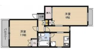 レジデンスノーブル【5階】の間取り