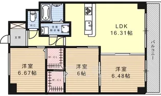 S-FORT鶴舞reale【9階】の間取り