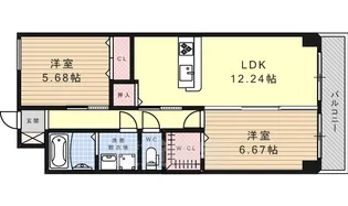 S-FORT鶴舞reale【13階】の間取り