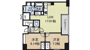 グラン・アベニュー栄【9階】の間取り