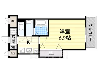 ラグゼ十三東2【3階】の間取り