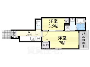 メゾン つくも【1階】の間取り