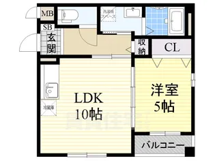 大阪府堺市堺区西湊町6丁【マンション】の間取り