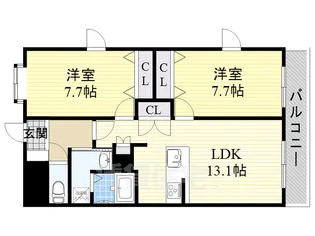 フォレスト白鳥【5階】の間取り