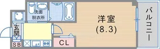 セレニテ神戸元町【15階】の間取り