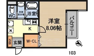 Monotone(モノトーン)淡路【1階】の間取り