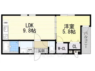 フジパレス蛍池南町2番館【2階】の間取り