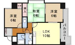 スリーシャイン大磯【9階】の間取り