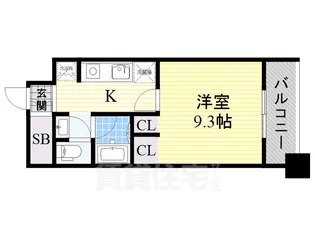 グランシャルマン新大阪【7階】の間取り