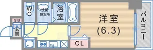 プレサンスKOBEグレンツ【3階】の間取り