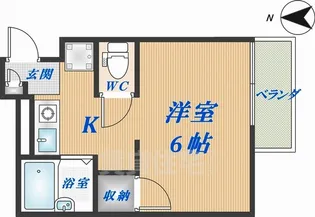 ガリューコート菱屋西【1階】の間取り