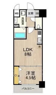 セノアタワー新大阪【6階】の間取り