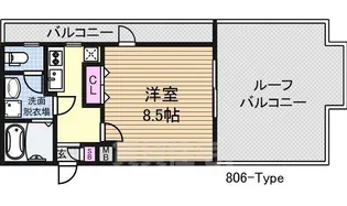 Uresidence新大阪【8階】の間取り