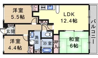 マルシェ伊丹【1階】の間取り