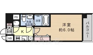 エスリード大阪シティグランツ【10階】の間取り