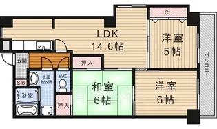 パルシティ西大路【8階】の間取り