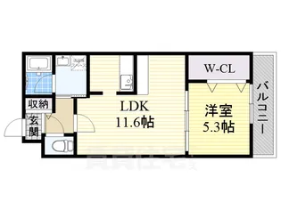 大阪府堺市東区草尾【アパート】の間取り