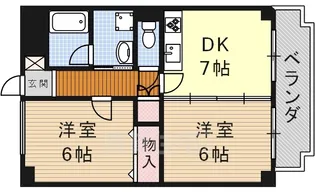 2DKの間取り画像
