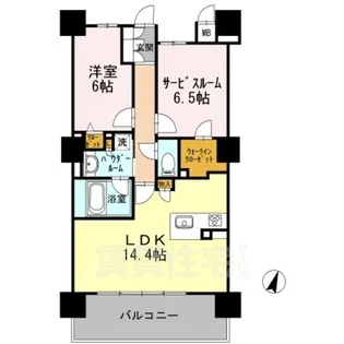 ロイヤルパークスERささしまSOUTH【15階】の間取り