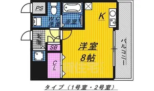 ライフデザイン新金岡B棟【8階】の間取り