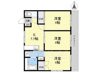 ウッディ・ナウ【2階】の間取り