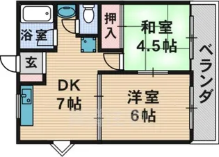 コーポ三樹【4階】の間取り