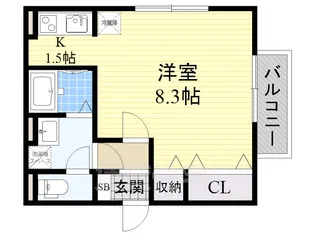 グランキューブTANABE【2階】の間取り