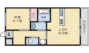 ユニヴァリィ サンシャイン【1階】の間取り