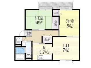 メゾンニュー池島C【2階】の間取り