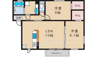 メゾンメルベーユ【1階】の間取り